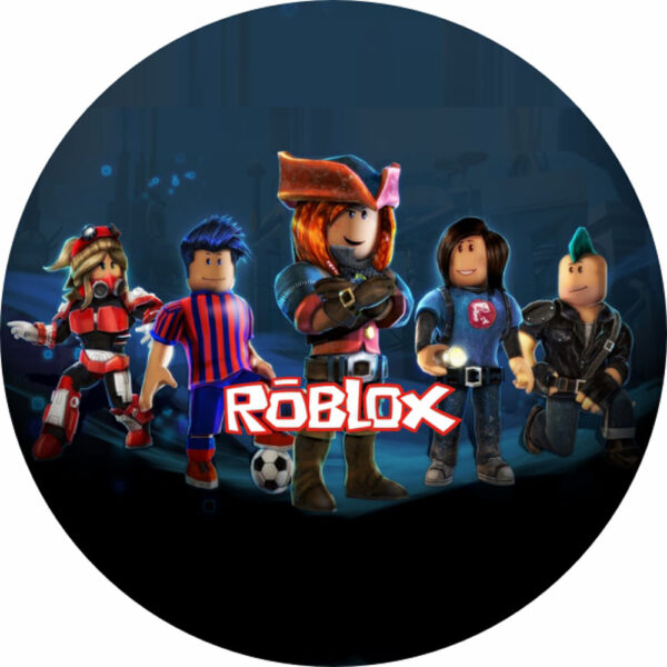 Painel Redondo 3D Roblox Tecido Sublimado