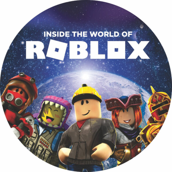 Painel Redondo 3D Roblox Tecido Sublimado