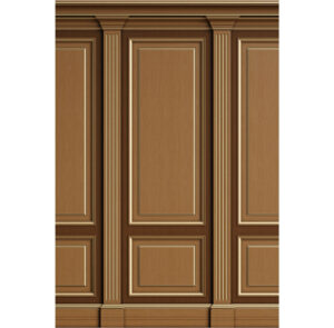 Painel de Festa Retangular 3D Boiserie Marron Casadinho 1,50m x 2,20m
