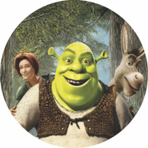 Painel Redondo 3D Shrek Tecido Sublimado