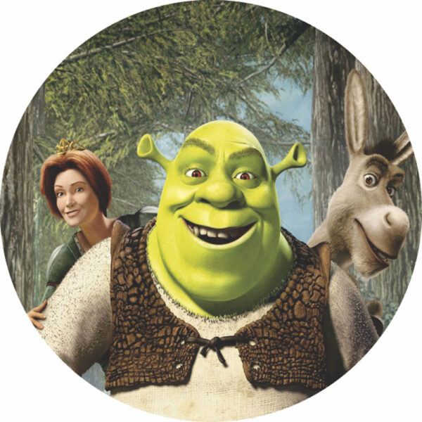Painel Redondo 3D Shrek Tecido Sublimado