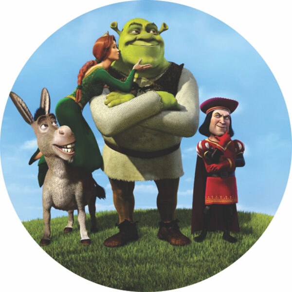 Painel Redondo 3D Shrek Tecido Sublimado