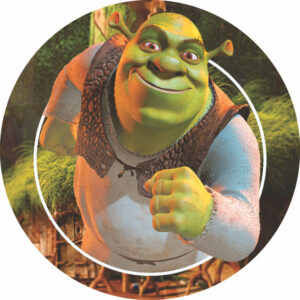 Painel Redondo 3D Shrek Tecido Sublimado