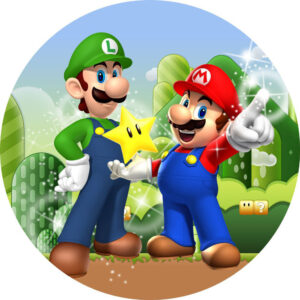 Painel Redondo 3D Super Mario Bros Tecido Sublimado OUTLET