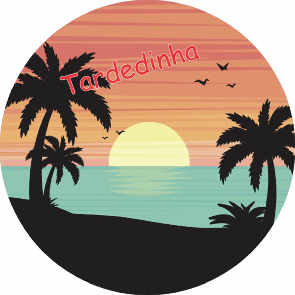 Painel Redondo 3D Tardezinha Tecido Sublimado