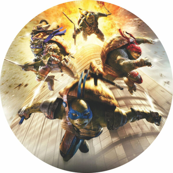 Painel Redondo 3D Tartarugas Ninjas Tecido Sublimado
