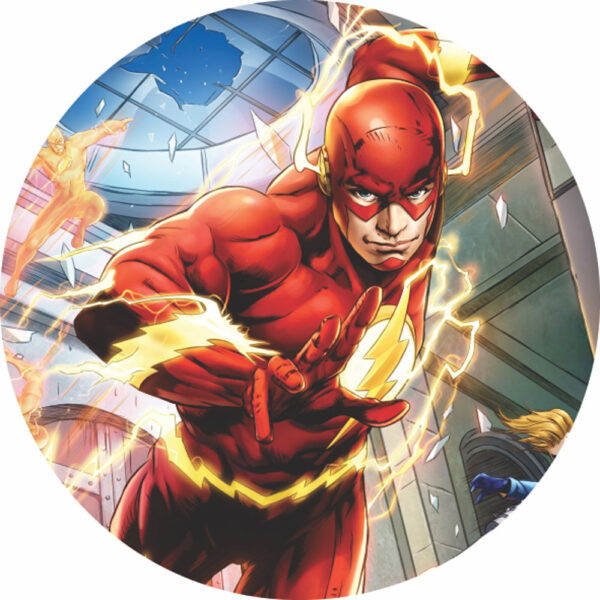 Painel Redondo 3D The Flash Tecido Sublimado