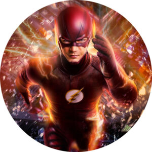 Painel Redondo 3D The Flash Tecido Sublimado