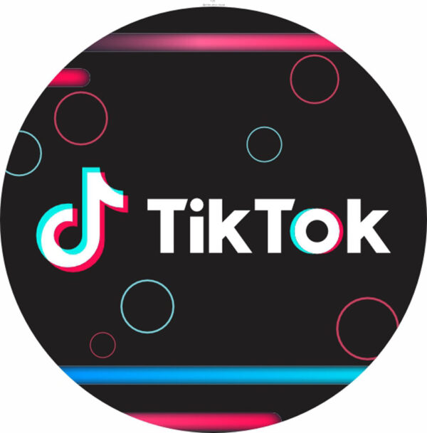 Painel Redondo 3D Tik Tok Tecido Sublimado