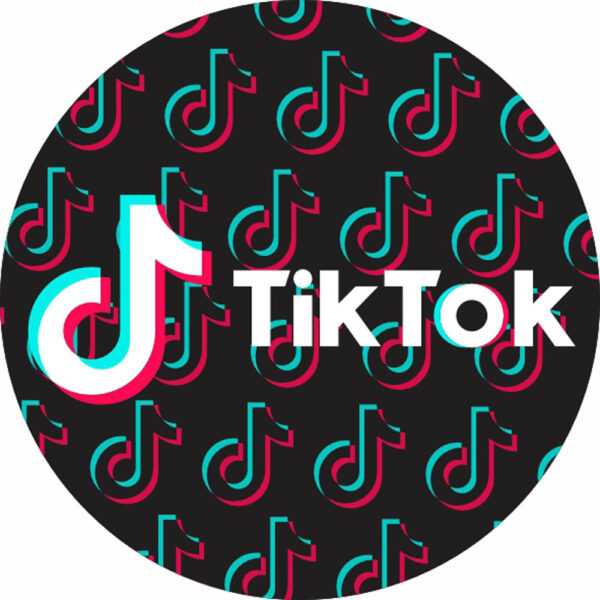 Painel Redondo 3D Tik Tok Tecido Sublimado