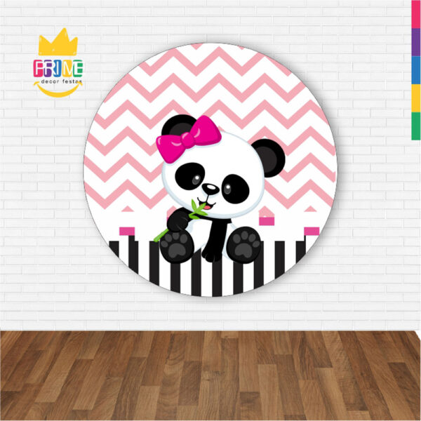 Painel Redondo 3D Panda Listra  Abre Fácil Tecido - Image 2