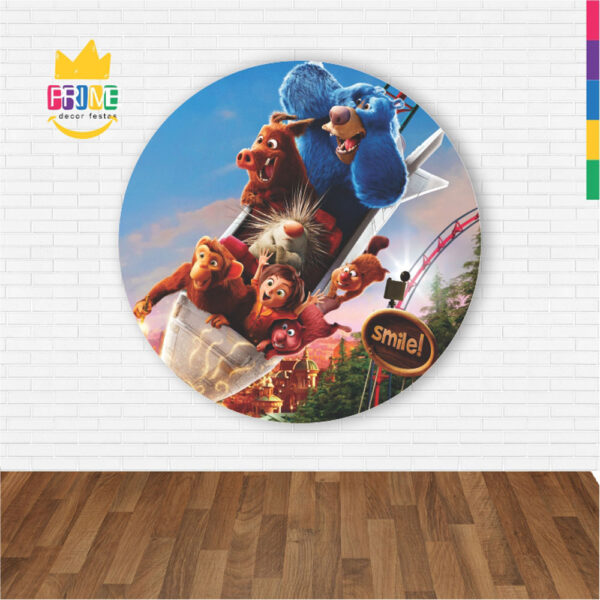 Painel Redondo 3D Parque dos Sonhos Abre Fácil Tecido - Image 2