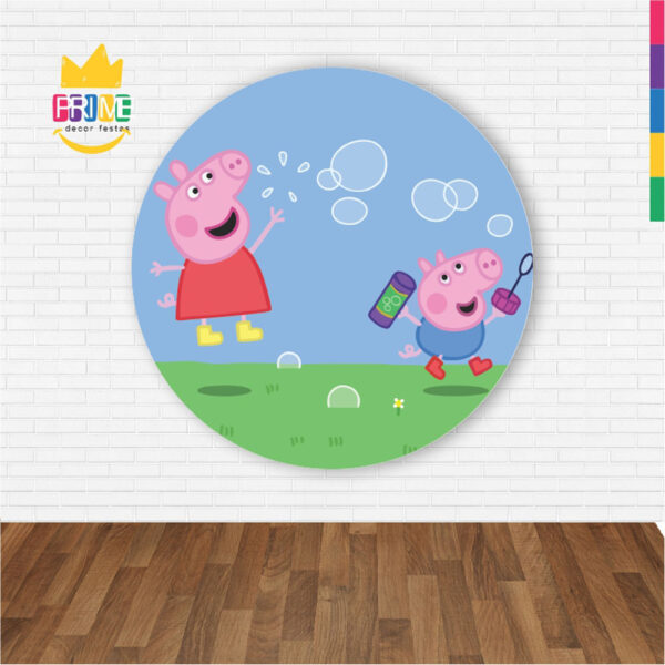 Painel Redondo 3D Peppa Pig  Abre Fácil Tecido - Image 2