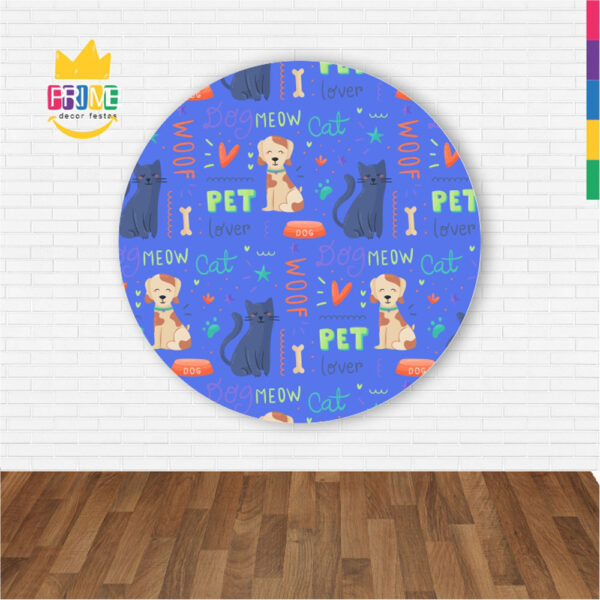 Painel Redondo 3D Pets Abre Fácil Tecido - Image 2