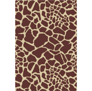 Painel de Festa Retangular 3D Animal Print Marron Casadinho 1,50m x 2,20m