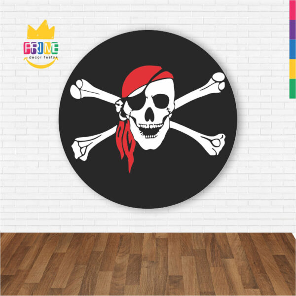 Painel Redondo 3D Pirata Abre Fácil Tecido - Image 2