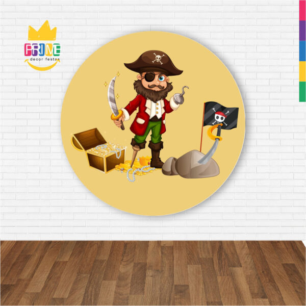 Painel Redondo 3D Pirata Baby Abre Fácil Tecido - Image 2