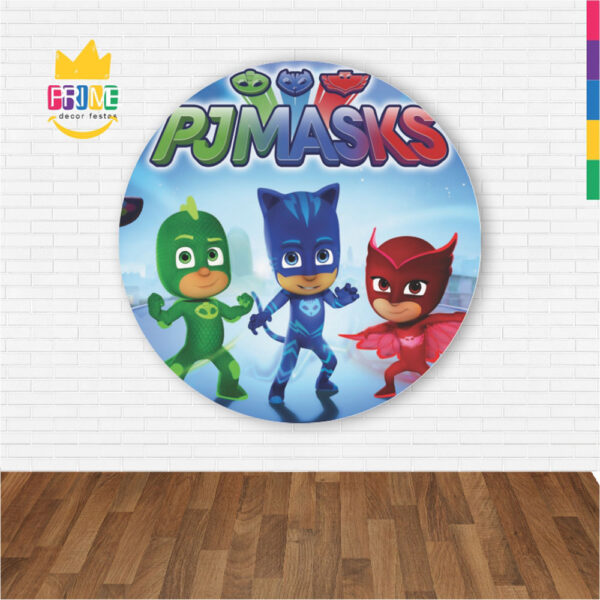 Painel Redondo 3D Pj Masks Abre Fácil Tecido - Image 2