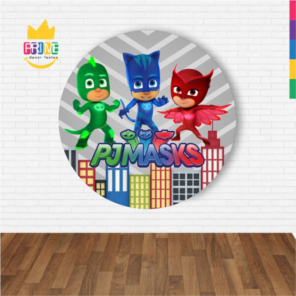 Painel Redondo 3D Pj Masks Abre Fácil Tecido - Image 2