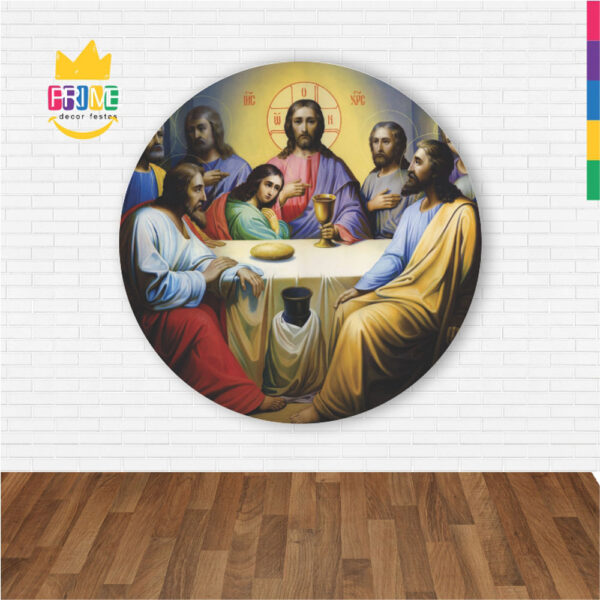 Painel Redondo 3D Religioso Abre Fácil Tecido - Image 2