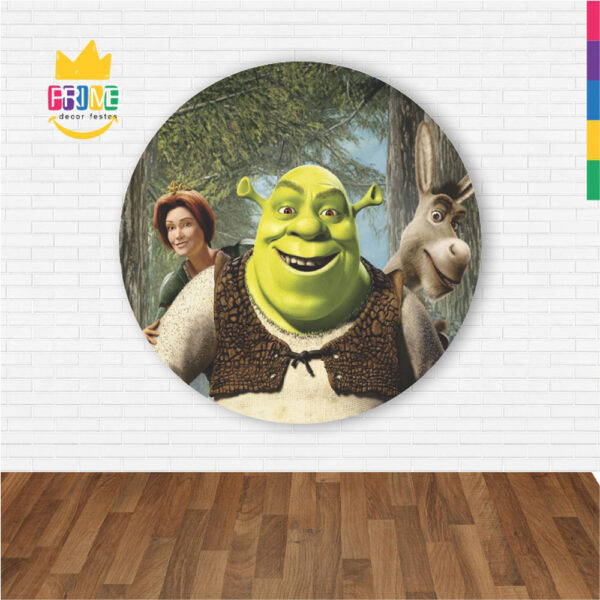 Painel Redondo 3D Shrek Abre Fácil Tecido - Image 2