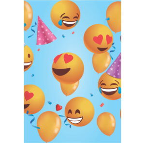 Painel de Festa Retangular 3D Emoji Casadinho 1,50m x 2,20m