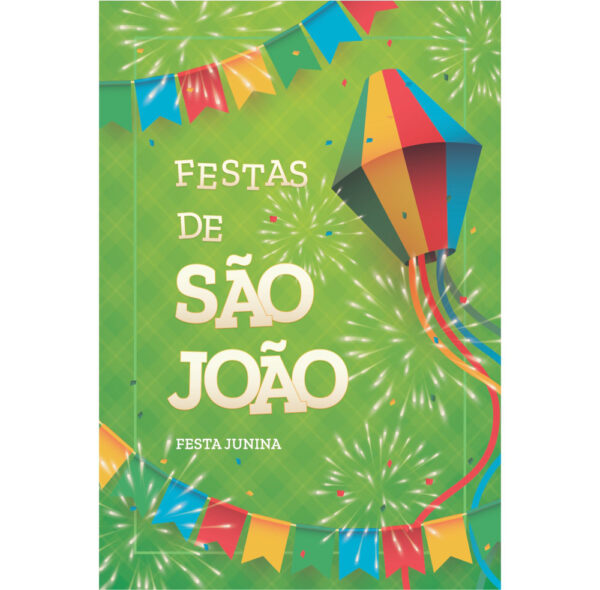 Painel de Festa Retangular 3D Festa de São João Casadinho 1,50m x 2,20m