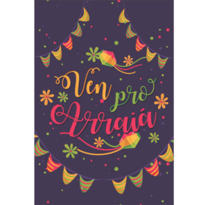 Painel de Festa Retangular 3D Festa Junina Casadinho 1,50m x 2,20m
