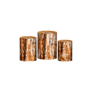 Trio Capa Cilindro Tronco 3d Em Tecido Com Elástico