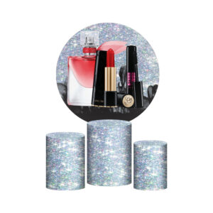 Trio Capa Cilindro + Painel Redondo 3D Maquiagem 1,50m Veste Fácil
