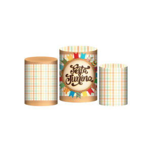 Trio Capa Cilindro Festa Junina 3d Em Tecido Com Elástico OUTLET