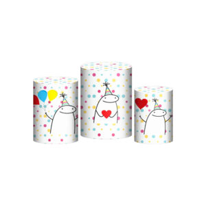 Trio Capa Cilindro Bento Cake 3d Em Tecido Com Elástico