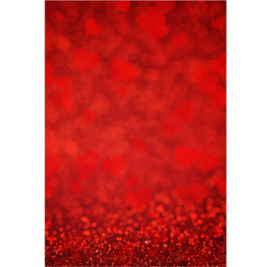 Painel de Festa Retangular 3D Coração Vermelho Casadinho 1,50m x 2,20m