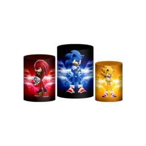 Trio Capa Cilindro Sonic 3d Em Tecido Com Elástico