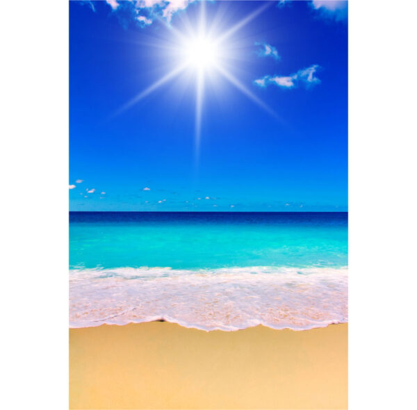 Painel de Festa Retangular 3D Praia Casadinho 1,50m x 2,20m