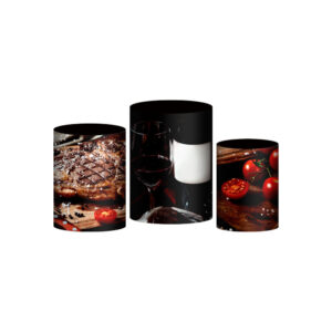 Trio Capa Cilindro Churrasco 3D Em Tecido Com Elástico