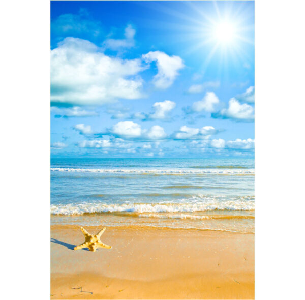 Painel de Festa Retangular 3D Praia Casadinho 1,50m x 2,20m