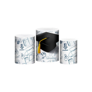 Trio Capa Cilindro Formatura 3D Em Tecido Com Elástico
