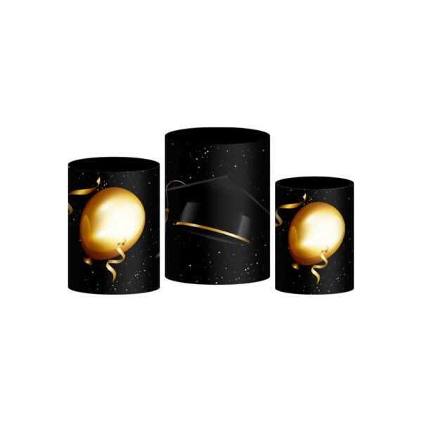 Trio Capa Cilindro Formatura 3D Em Tecido Com Elástico