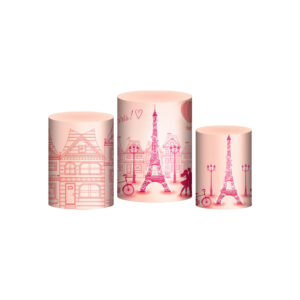 Trio Capa Cilindro Paris 3D Em Tecido Com Elástico