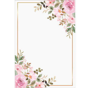 Painel de Festa Retangular 3D Floral Geométrico Casadinho 1,50m x 2,20