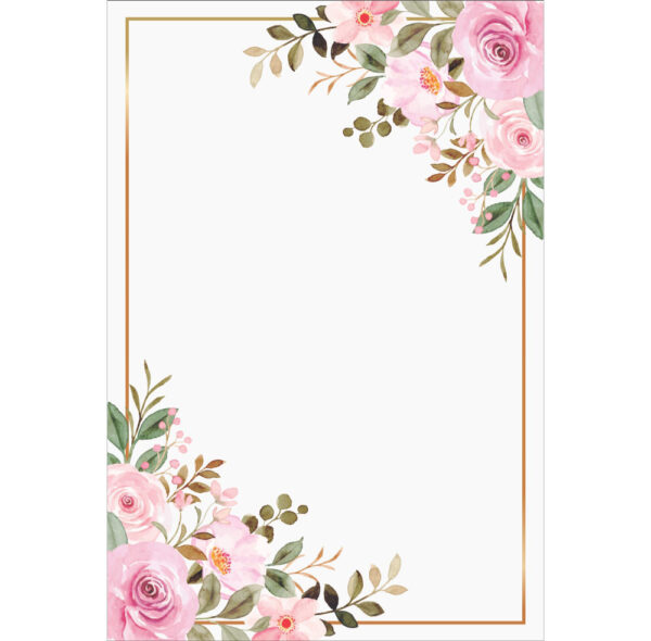 Painel de Festa Retangular 3D Floral Geométrico Casadinho 1,50m x 2,20