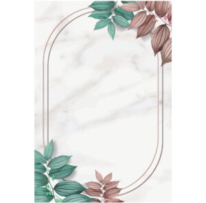 Painel de Festa Retangular 3D Floral Mármore Casadinho 1,50m x 2,20