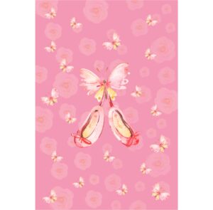 Painel de Festa Retangular 3D Bailarina Vertical Casadinho 1,50m x 2,20m