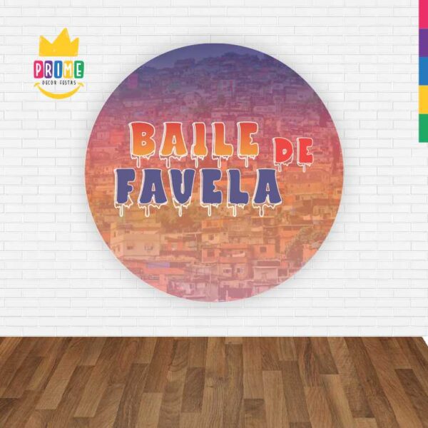 Painel Redondo 3D Baile De Favela Abre Fácil Tecido - Image 2