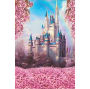 Painel de Festa Retangular 3D Castelo Casadinho 1,50m x 2,20m