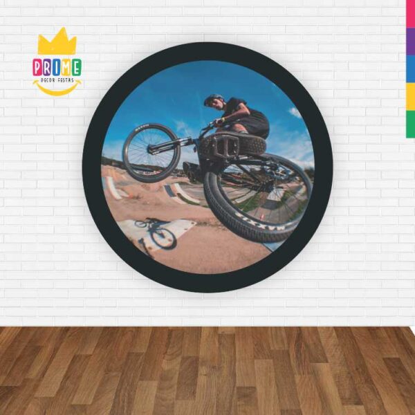 Painel Redondo 3D Bike Abre Fácil Tecido - Image 2