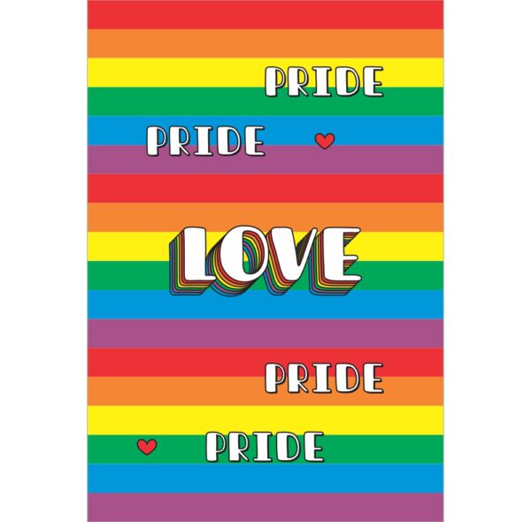 Painel de Festa Retangular 3D Lgbt Casadinho 1,50m x 2,20m