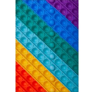 Painel de Festa Retangular 3D Pop It Casadinho 1,50m x 2,20m