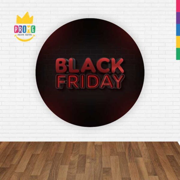 Painel Redondo 3D Black Friday Abre Fácil Tecido - Image 2